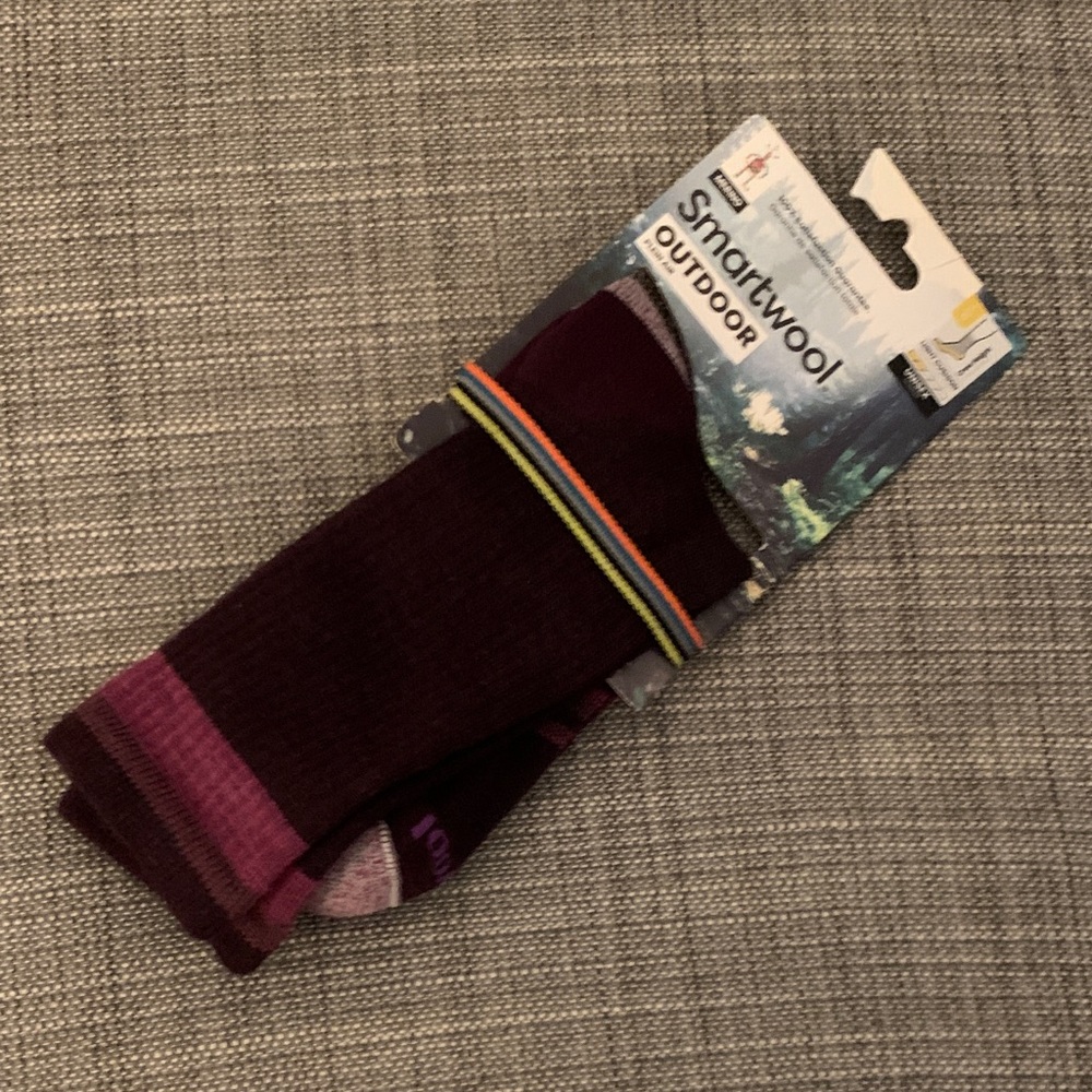 Smartwool Sz L Men's Light Cushion NWT Purple Outdoor Socks